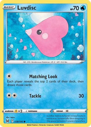 Luvdisc (038/196) [Sword & Shield: Lost Origin] - Trinity Hobby