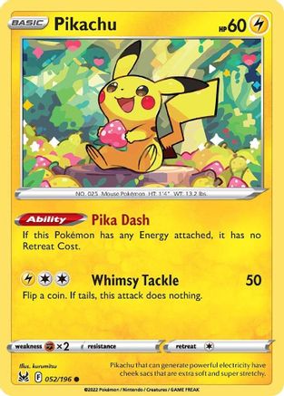 Pikachu (052/196) [Sword & Shield: Lost Origin] - Trinity Hobby