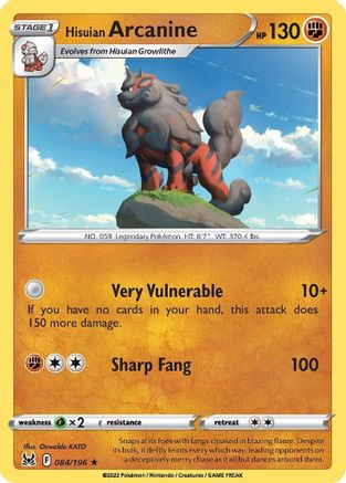 Hisuian Arcanine (084/196) [Sword & Shield: Lost Origin] - Trinity Hobby