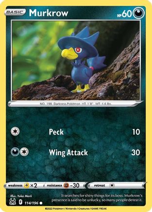 Murkrow (114/196) [Sword & Shield: Lost Origin] - Trinity Hobby