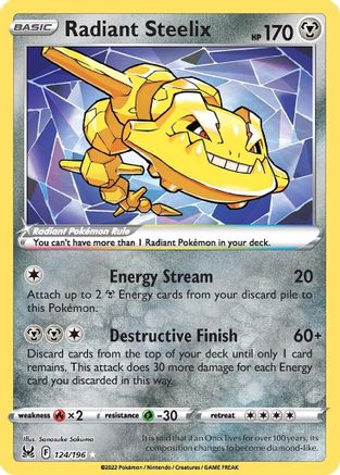 Radiant Steelix (124/196) [Sword & Shield: Lost Origin] - Trinity Hobby