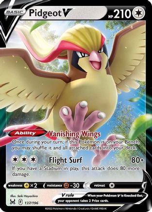 Pidgeot V (137/196) [Sword & Shield: Lost Origin] - Trinity Hobby