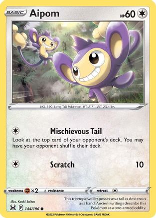 Aipom (144/196) [Sword & Shield: Lost Origin] - Trinity Hobby