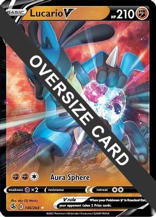 Lucario V (146/264) (Jumbo Card) [Sword & Shield: Fusion Strike] - Trinity Hobby