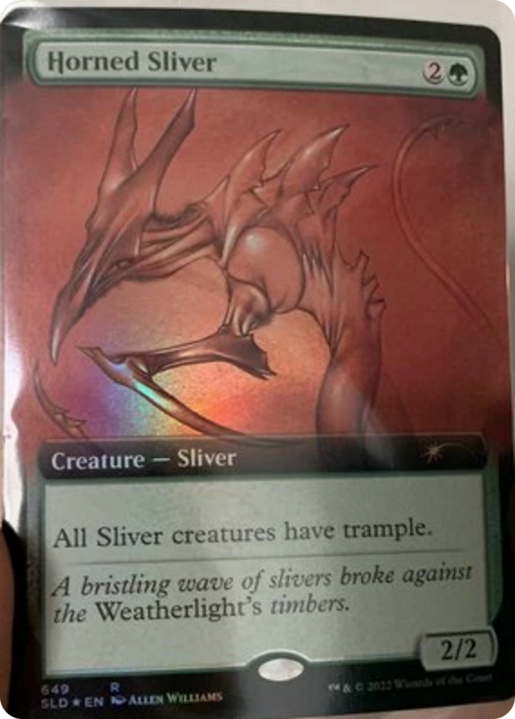 Horned Sliver (Extended Art) [Secret Lair Drop Promos] - Trinity Hobby