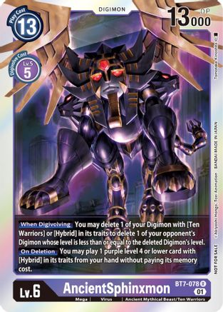 AncientSphinxmon [BT7-078] (Event Pack 3) [Next Adventure Promos] - Trinity Hobby