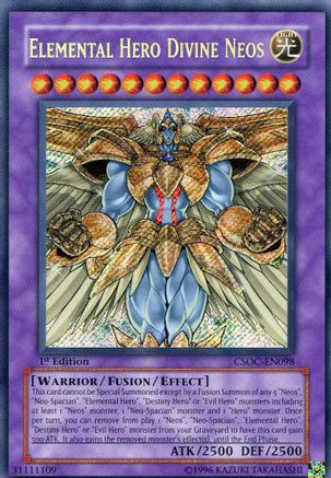 Elemental Hero Divine Neos [CSOC-EN098] Secret Rare - Trinity Hobby