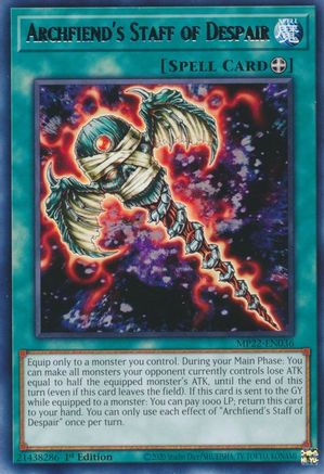 Archfiends Staff of Despair [MP22-EN036] Rare - Trinity Hobby