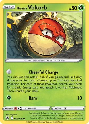 Hisuian Voltorb (002/189) (Theme Deck Exclusive) [Sword & Shield: Astral Radiance] - Trinity Hobby