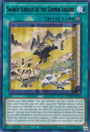 Sacred Scrolls of the Gizmek Legend [MP22-EN160] Rare - Trinity Hobby