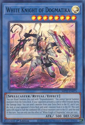 White Knight of Dogmatika [MP22-EN075] Super Rare - Trinity Hobby