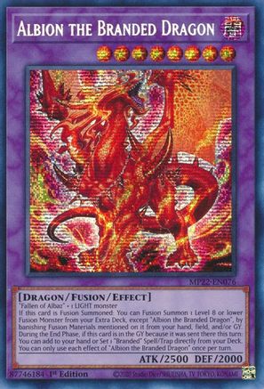 Albion the Branded Dragon [MP22-EN076] Prismatic Secret Rare - Trinity Hobby