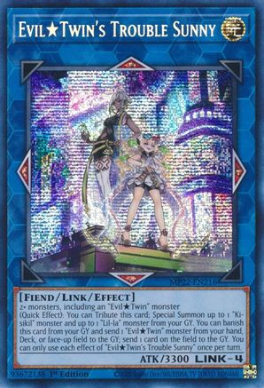 Evil Twin's Trouble Sunny [MP22-EN216] Prismatic Secret Rare - Trinity Hobby