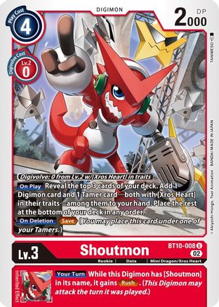 Shoutmon [BT10-008] [Xros Encounter] - Trinity Hobby