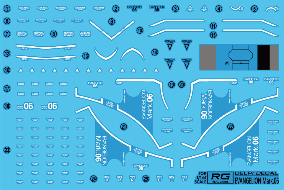 Delpi Decals RG EVANGELION UNIT-06 WATER DECAL - Trinity Hobby