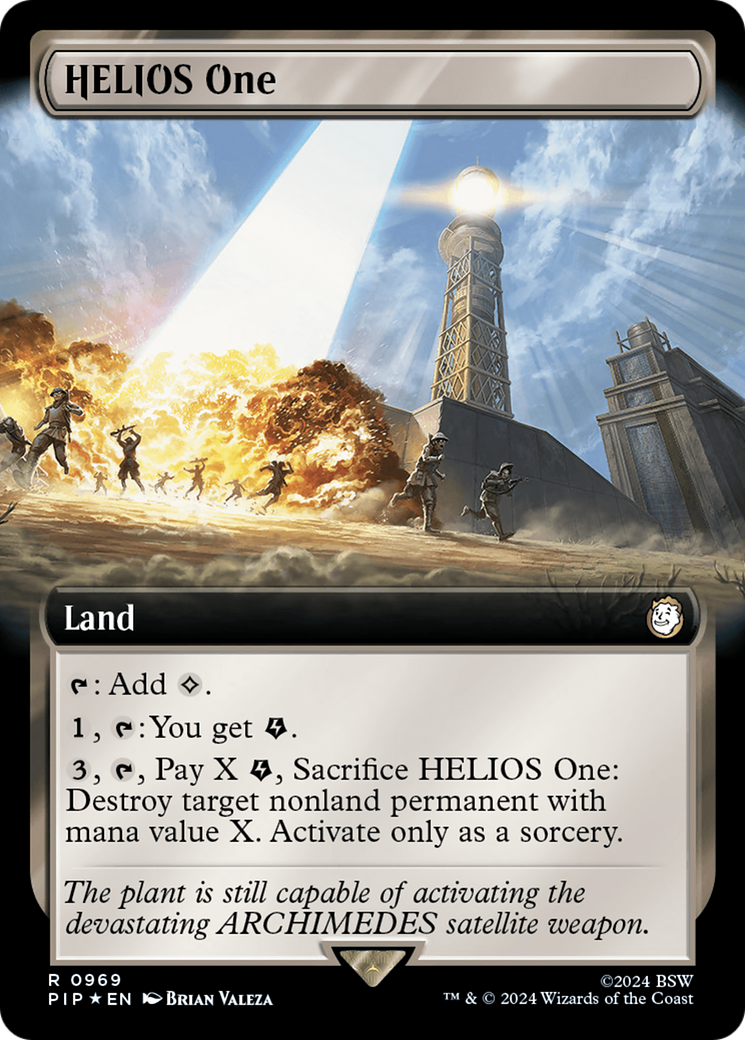 HELIOS One (Extended Art) (Surge Foil) [Fallout] - Trinity Hobby
