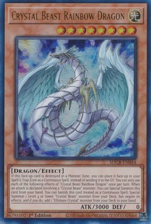 Crystal Beast Rainbow Dragon [SDCB-EN044] Ultra Rare - Trinity Hobby