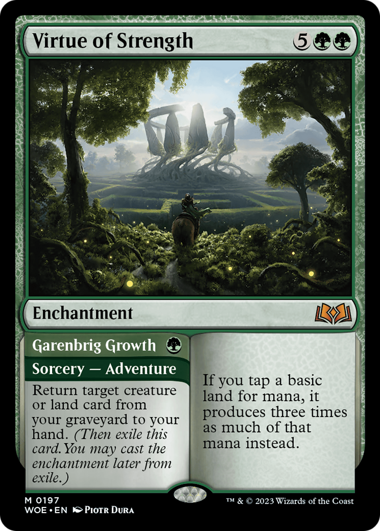 Virtue of Strength // Garenbrig Growth [Wilds of Eldraine] - Trinity Hobby