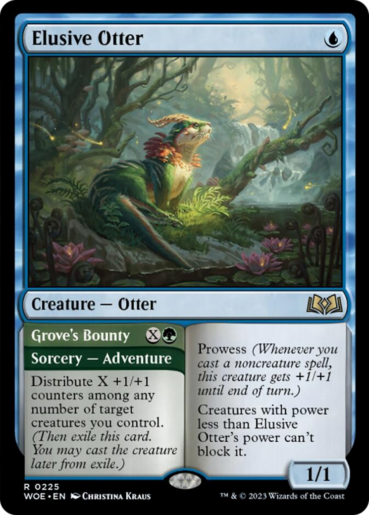 Elusive Otter // Grove's Bounty [Wilds of Eldraine] - Trinity Hobby