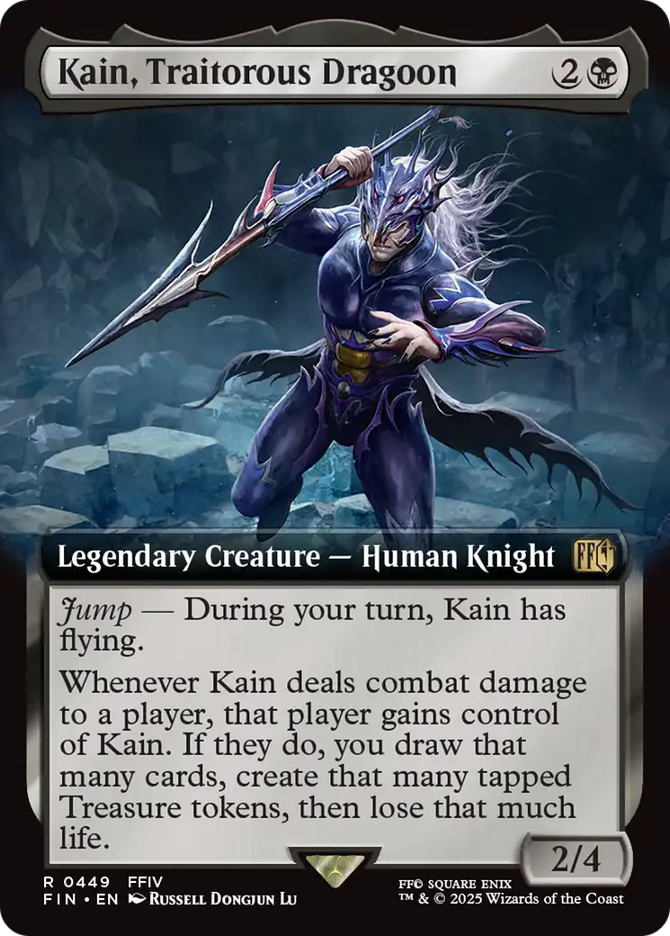 Kain, Traitorous Dragoon  [Foil]  (FIN-449) - [FINAL FANTASY]: (Extended Art)