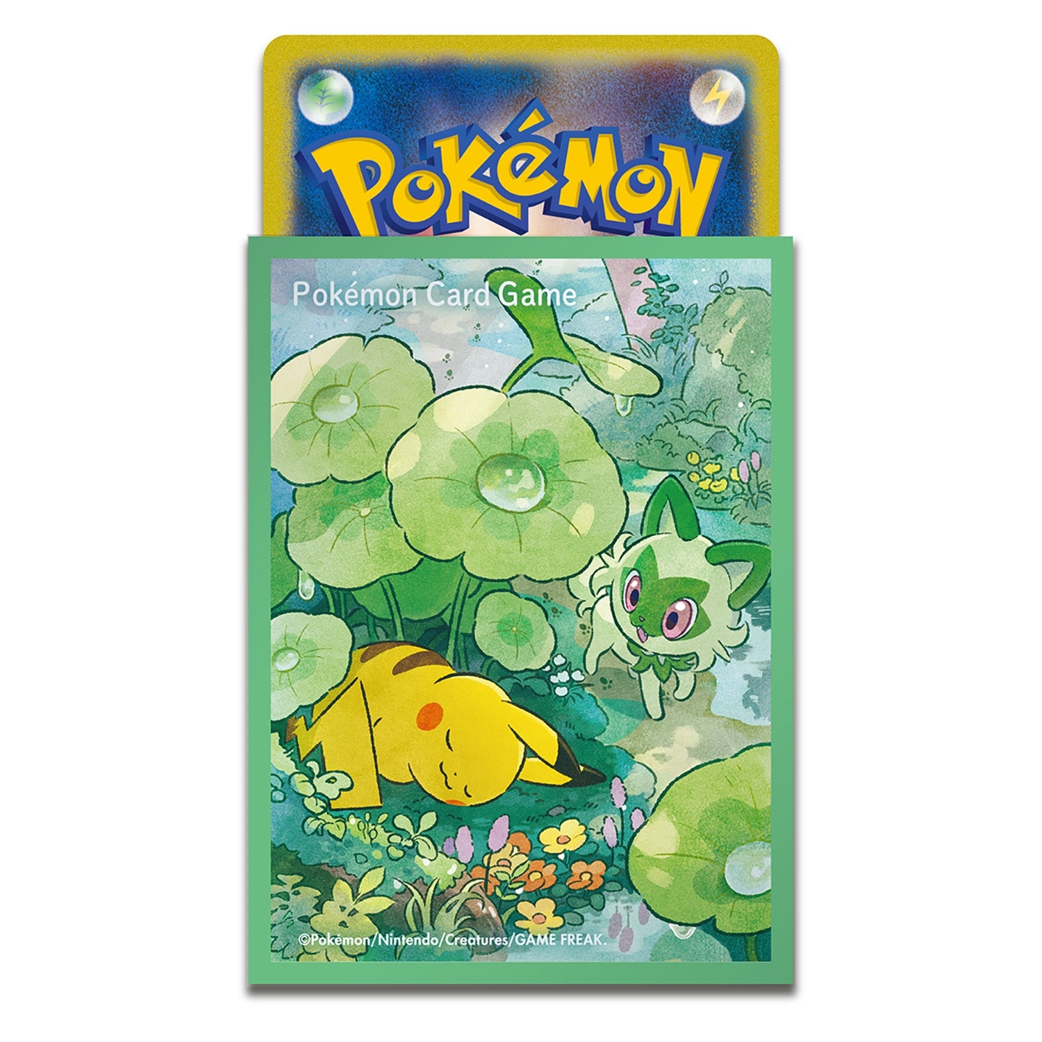 Card Sleeves - Pikachu & Sprigatito Green (Pokemon Center Japan Exclusive) - Trinity Hobby