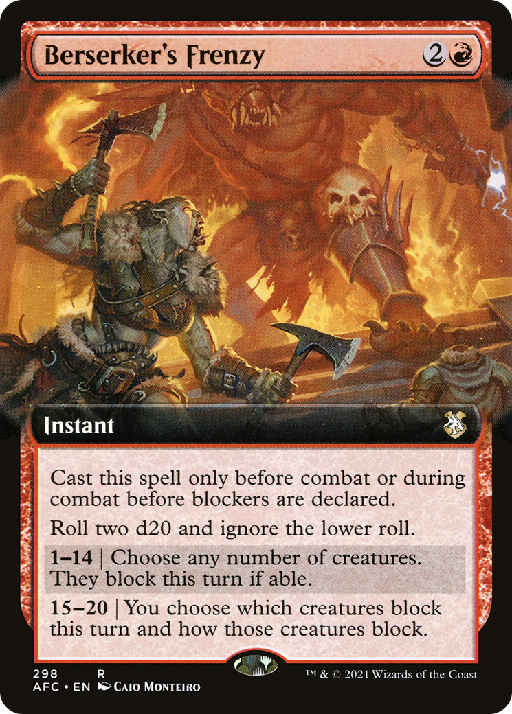 Berserker's Frenzy (Extended Art) [Dungeons & Dragons: Adventures in the Forgotten Realms Commander] - Trinity Hobby