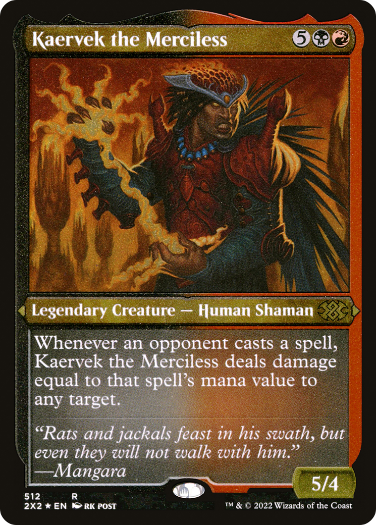 Kaervek the Merciless (Foil Etched)  [Foil]  (2X2-512) - [Double Masters 2022] - Trinity Hobby