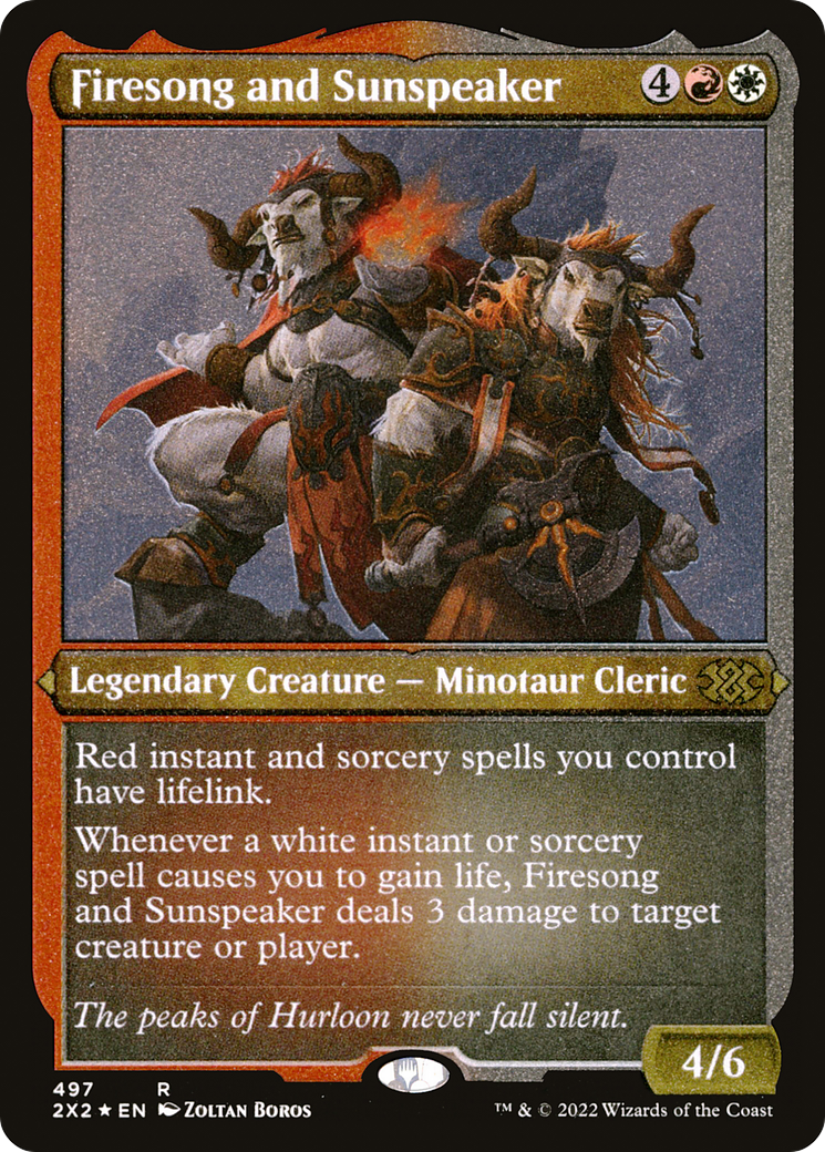 Firesong and Sunspeaker (Foil Etched)  [Foil]  (2X2-497) - [Double Masters 2022] - Trinity Hobby