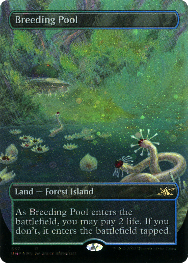 Breeding Pool (Borderless) (Galaxy Foil) [Unfinity] - Trinity Hobby