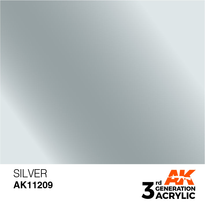 AK Interactive 3G Acrylic Silver 17ml - Trinity Hobby