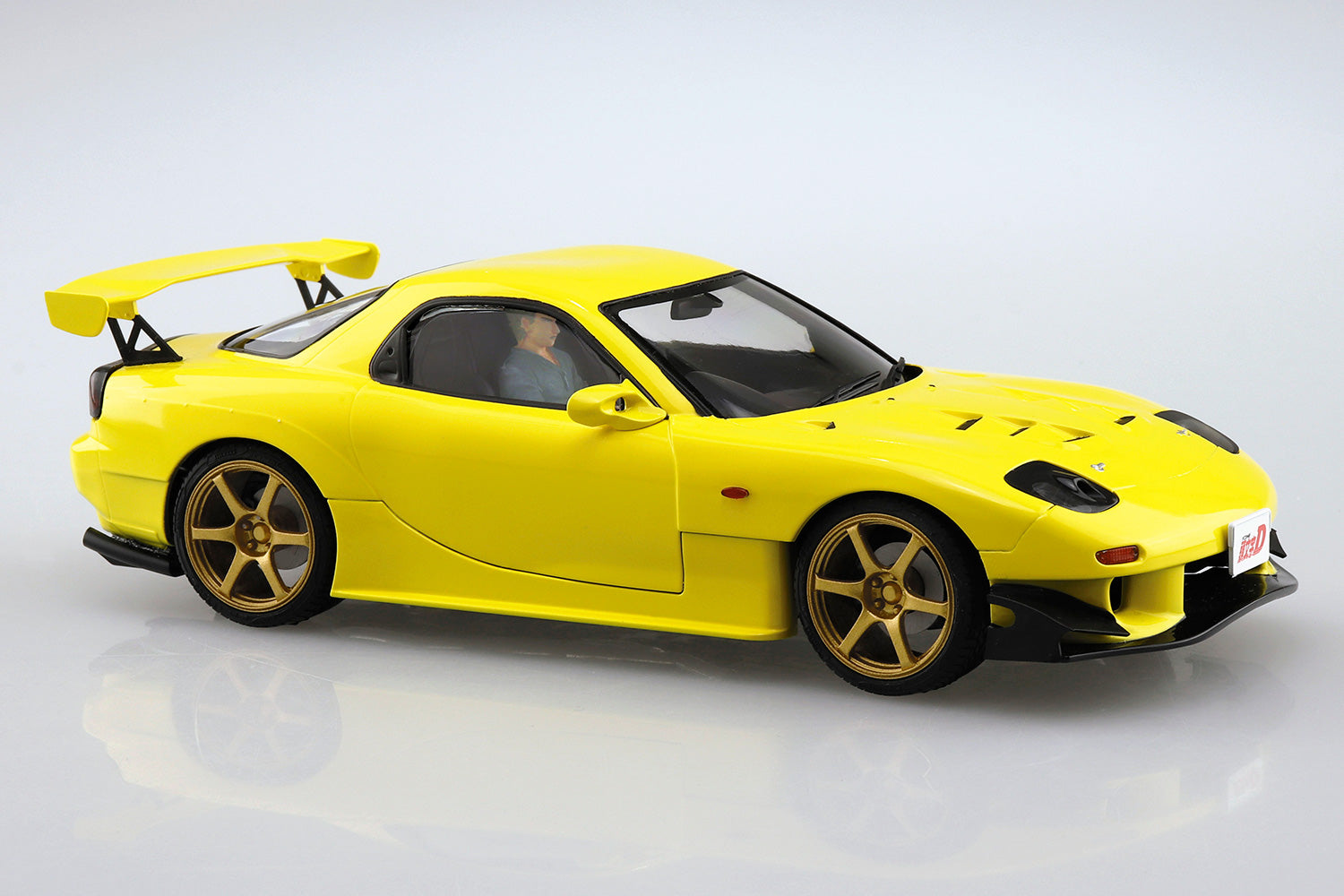 Aoshima 1/24 INITIAL D #15 TAKAHASHI KEISUKE FD3S RX-7 PROJECT D Ver. w/ Figure - Trinity Hobby