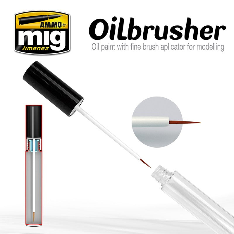 Ammo Mig Oilbrusher - White - Trinity Hobby