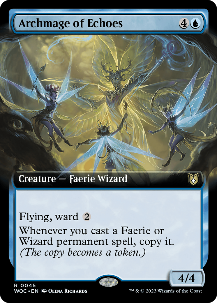 Archmage of Echoes (Extended Art) [Wilds of Eldraine Commander] - Trinity Hobby