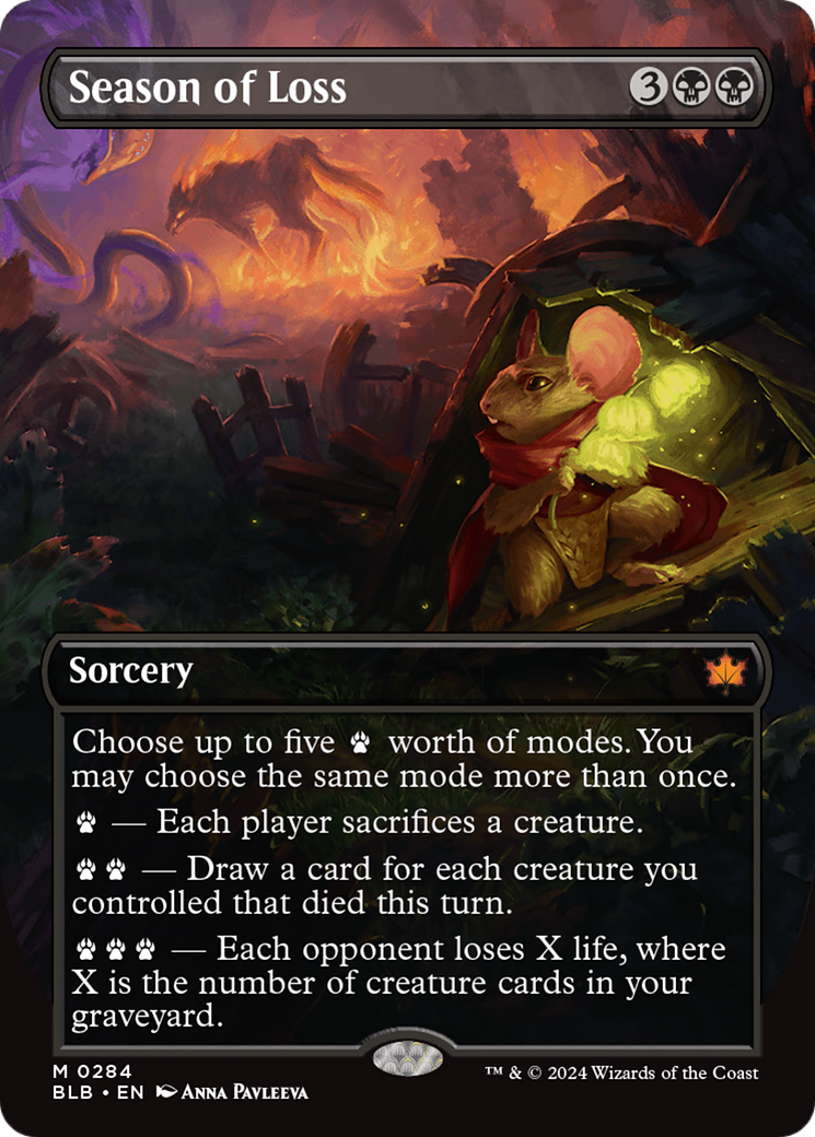 Season of Loss (Borderless) [Bloomburrow] - Trinity Hobby
