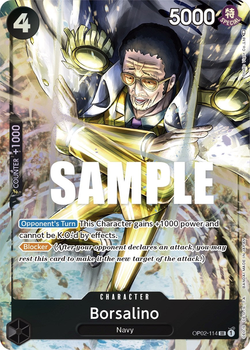 Borsalino (Alternate Art) (OP02-114) - [Paramount War] Foil - Trinity Hobby