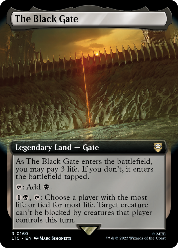 The Black Gate (Extended Art) [The Lord of the Rings: Tales of Middle-Earth Commander] - Trinity Hobby