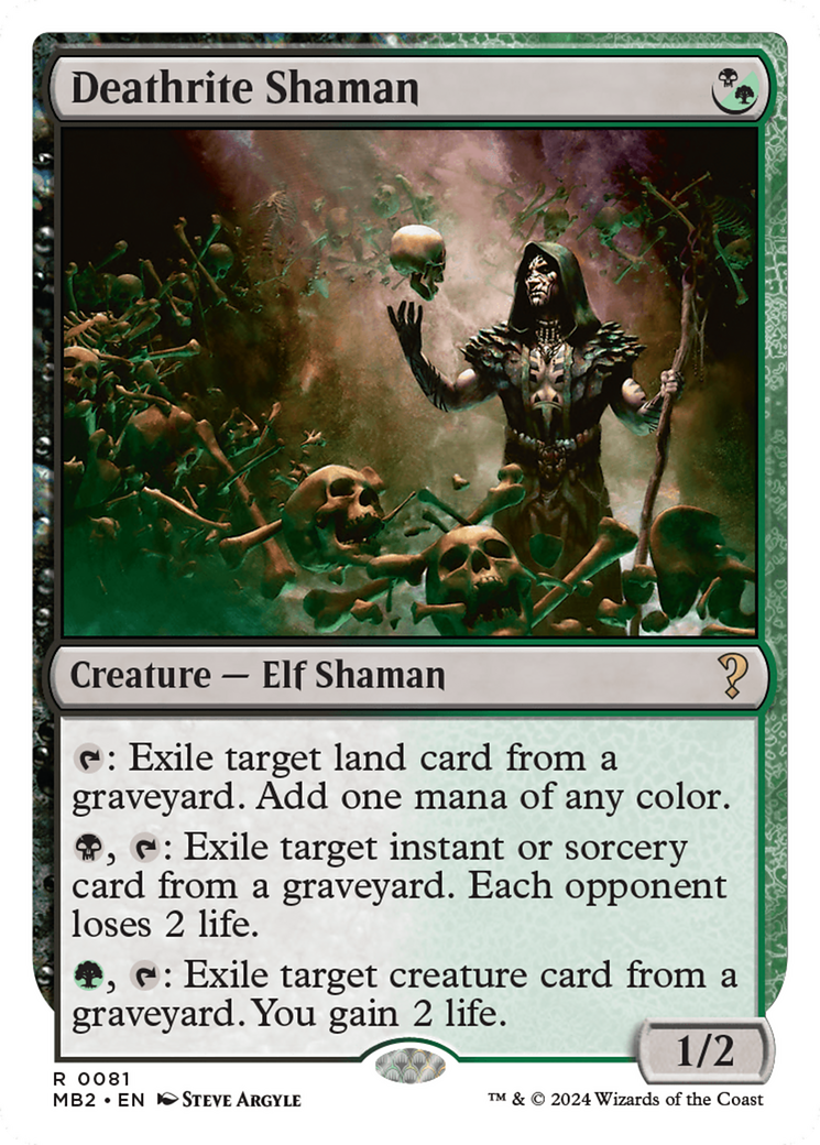 Deathrite Shaman (White Border) [Mystery Booster 2] - Trinity Hobby