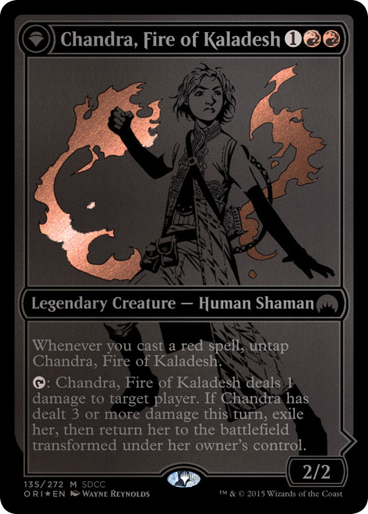 Chandra, Fire of Kaladesh // Chandra, Roaring Flame [San Diego Comic-Con 2015] - Trinity Hobby