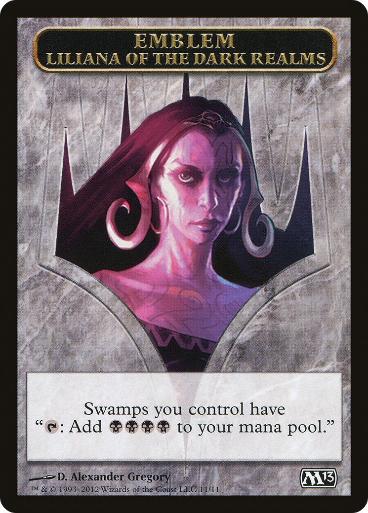 Emblème Liliana des Royaumes Sombres [Jetons Magic 2013] 