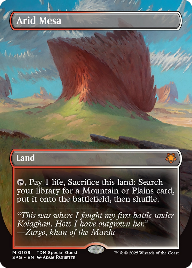 Arid Mesa (Borderless) (SPG-109) - [Special Guests] Foil - Trinity Hobby