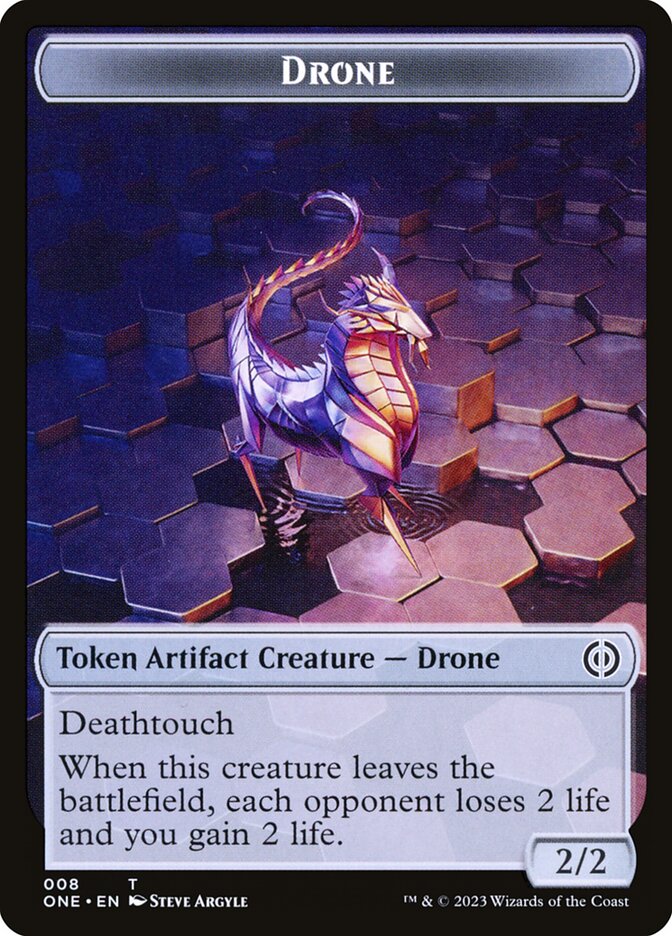 Phyrexian Mite (012) // Drone Double-Sided Token [Phyrexia: All Will Be One Tokens] - Trinity Hobby