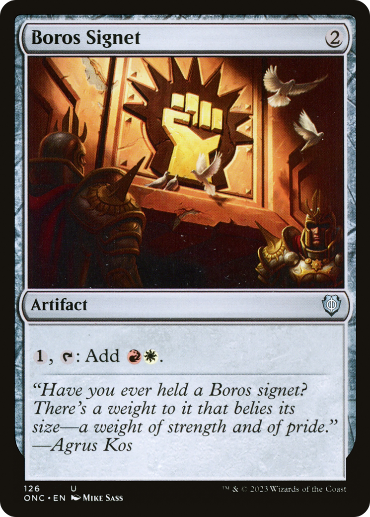 Boros Signet [Phyrexia: All Will Be One Commander] - Trinity Hobby