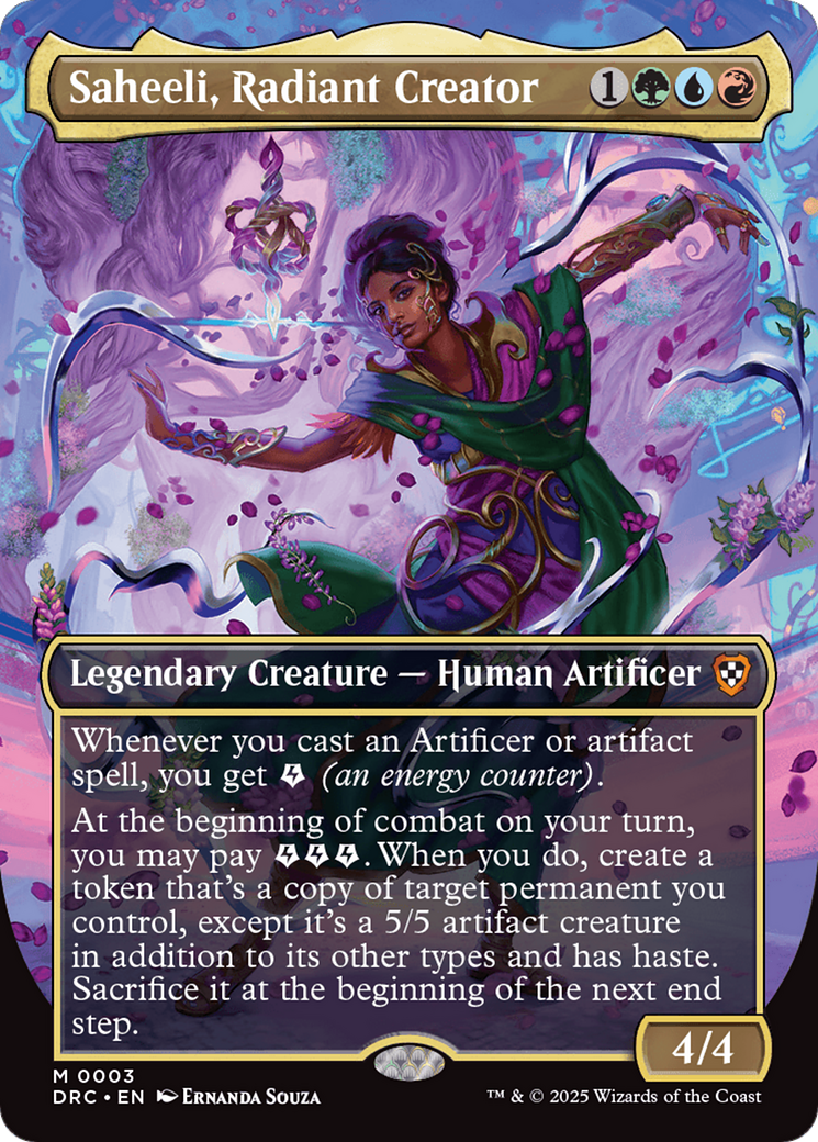 Saheeli, Radiant Creator (Borderless) [Aetherdrift Commander] - Trinity Hobby