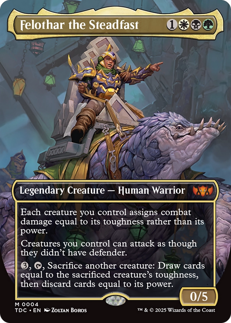 Felothar the Steadfast  [Foil]  (TDC-004) - [Commander: Tarkir: Dragonstorm] (Borderless)