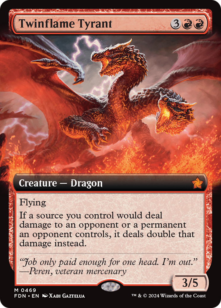 Twinflame Tyrant (Extended Art) [Foundations] - Trinity Hobby