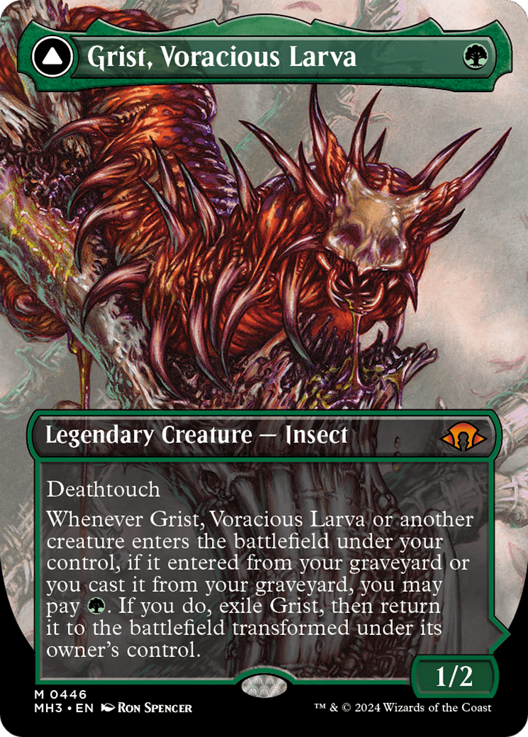 Grist, Voracious Larva // Grist, the Plague Swarm (Borderless) [Modern Horizons 3] - Trinity Hobby