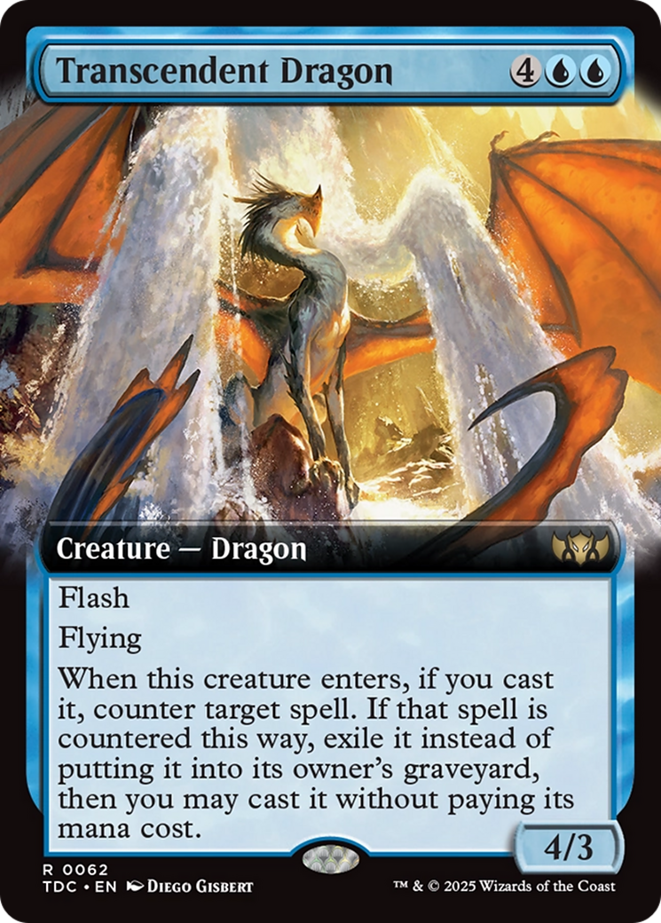 Transcendent Dragon (Extended Art) [Tarkir: Dragonstorm Commander] - Trinity Hobby
