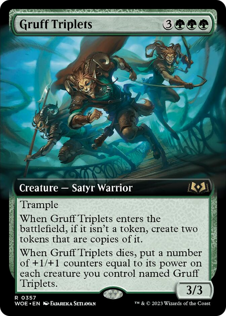 Gruff Triplets (Extended Art) [Wilds of Eldraine] - Trinity Hobby
