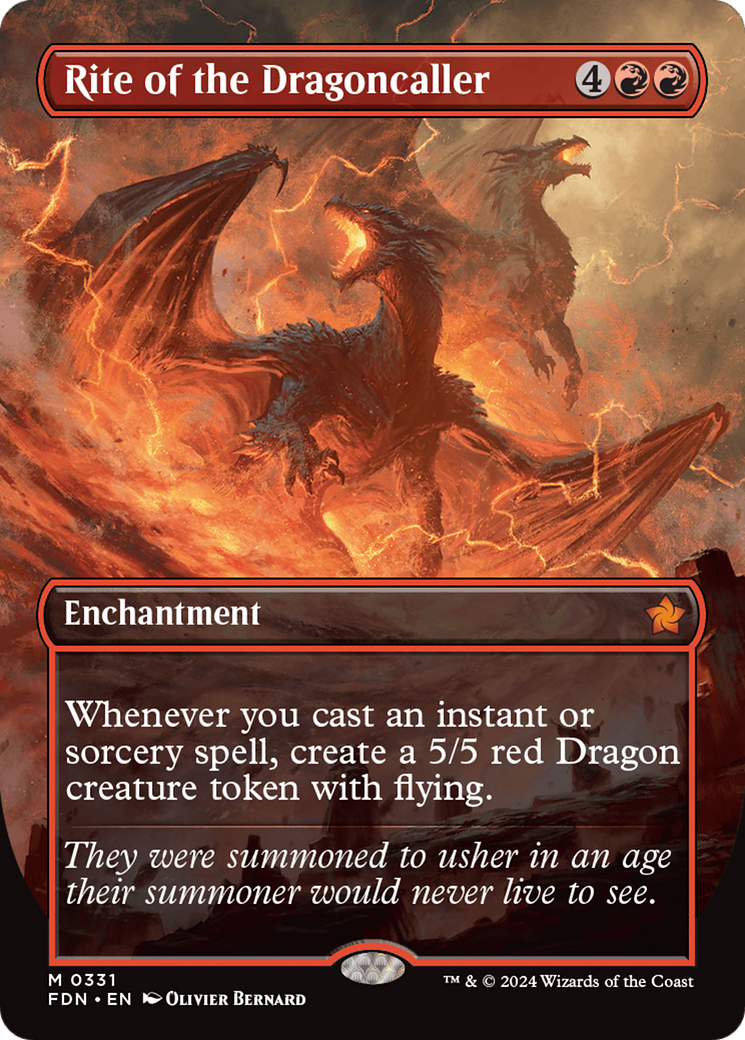 Rite of the Dragoncaller (Borderless) [Foundations] - Trinity Hobby