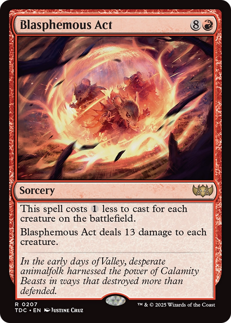 Blasphemous Act (TDC-207) - [Commander: Tarkir: Dragonstorm] - Trinity Hobby
